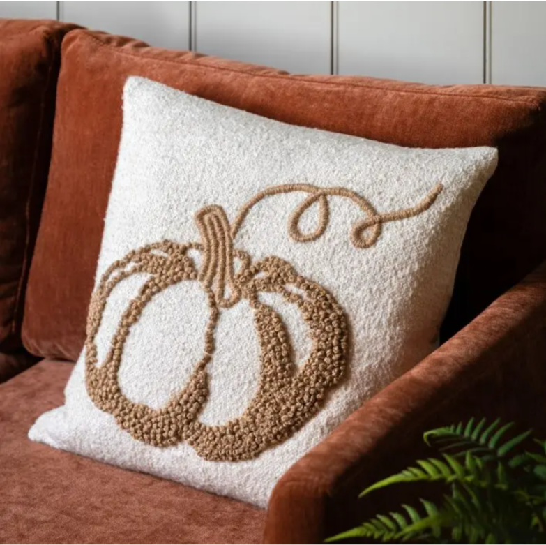 Embroided Pumpkin Cushion