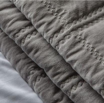 Quilted Diamond Bedspread Charcoal