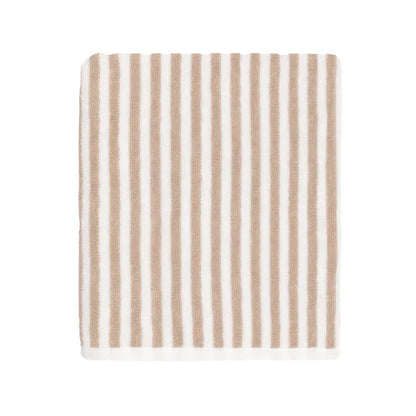 Hebden Striped Cotton Hand Towel Natural