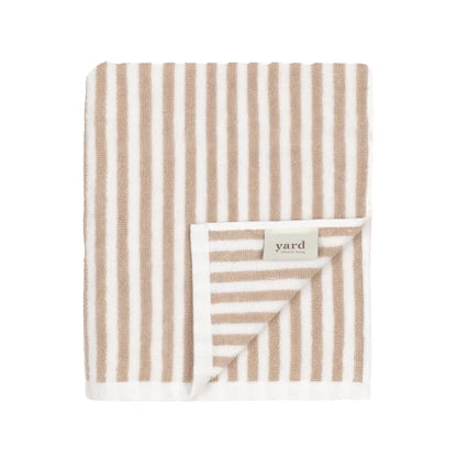 Hebden Striped Cotton Hand Towel Natural