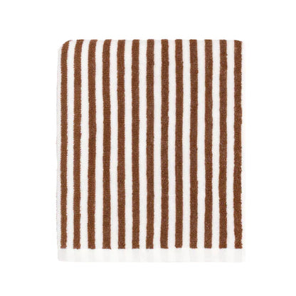 Hebden Striped Cotton Bath Towel Pecan