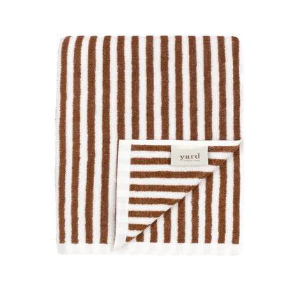 Hebden Striped Cotton Bath Towel Pecan