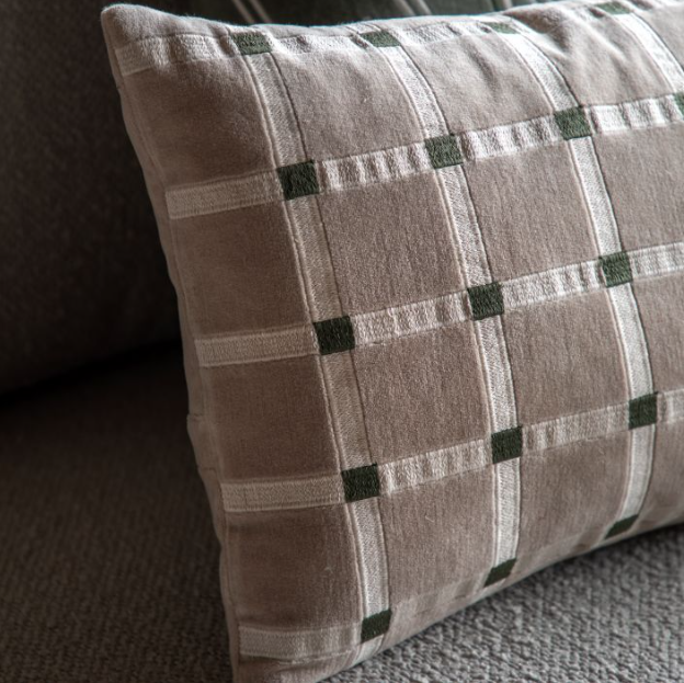 Sana Velvet Cushion Taupe