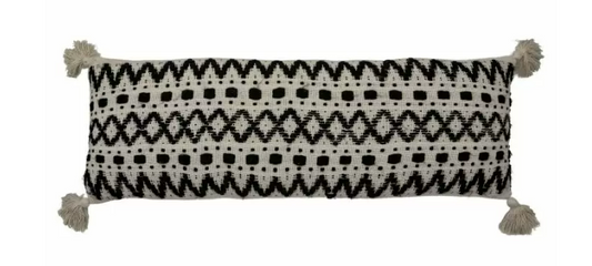 Black & Cream Tufted Cushion